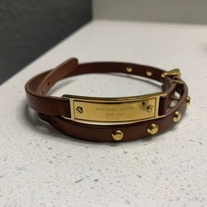 Michael Kors Leather Wrap Bracelet